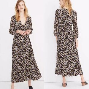 Madewell Wrap-Front Maxi Dress in French Floral Size 8
